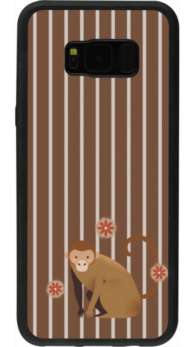 Coque Samsung Galaxy S8+ - Silicone rigide noir Monkey with stripes