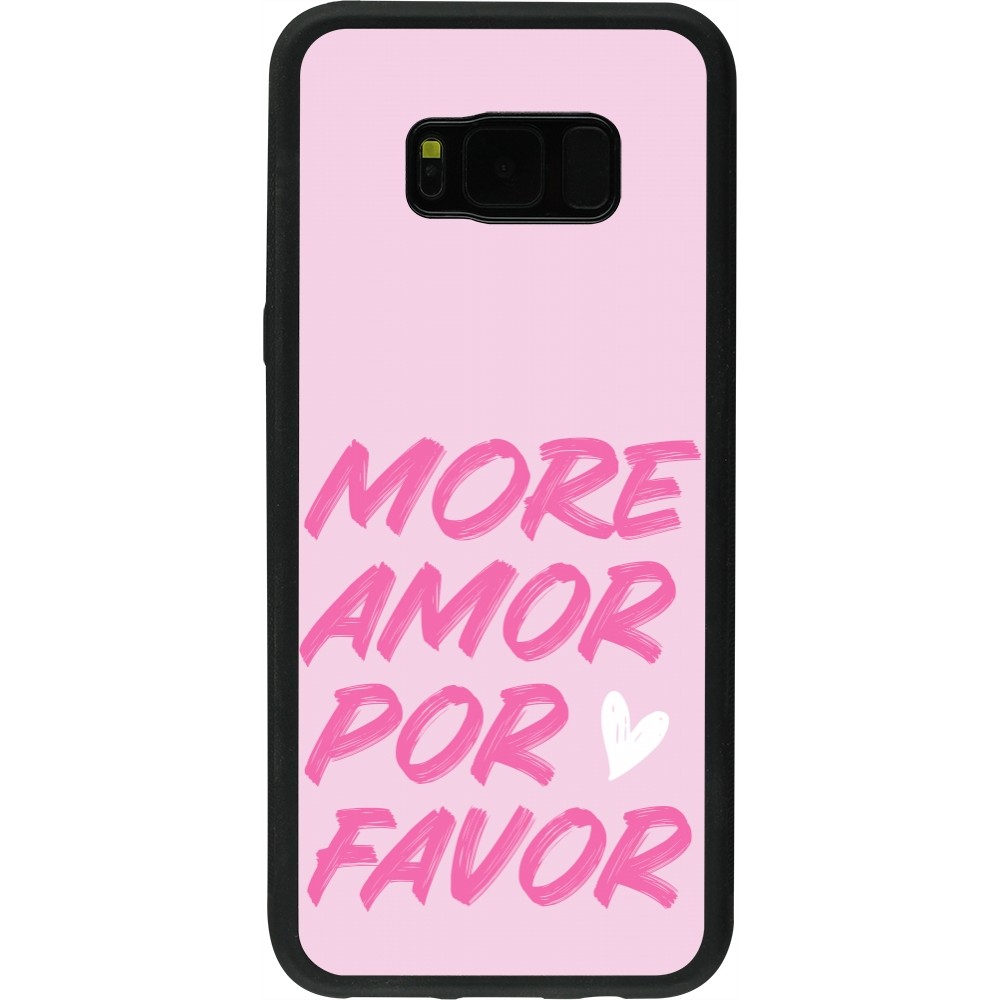 Samsung Galaxy S8+ Case Hülle - Silikon schwarz More amor porfavor