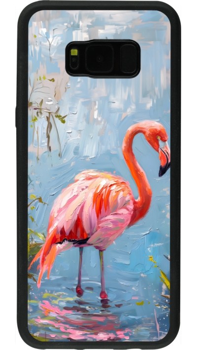 Coque Samsung Galaxy S8+ - Silicone rigide noir Paint Flamingo