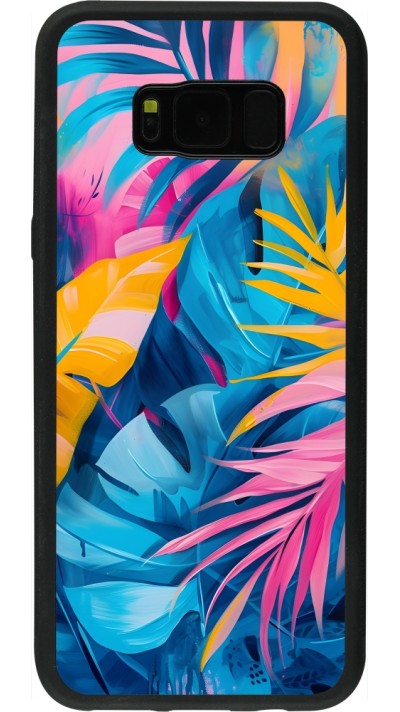 Coque Samsung Galaxy S8+ - Silicone rigide noir Palms Blue