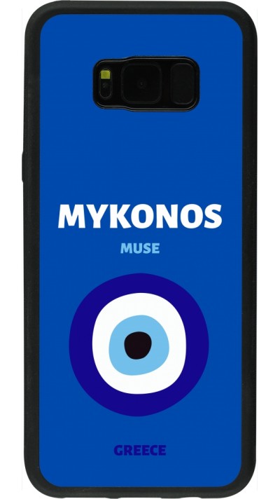 Coque Samsung Galaxy S8+ - Silicone rigide noir Pop Summer Destination Mykonos