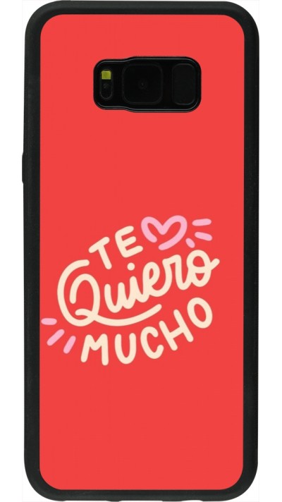 Samsung Galaxy S8+ Case Hülle - Silikon schwarz Saint Valentines Day 26 Te quiero mucho