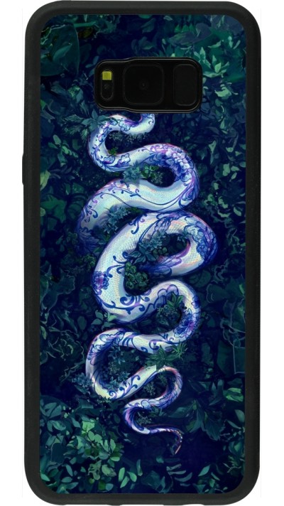 Coque Samsung Galaxy S8+ - Silicone rigide noir Serpent Blue Anaconda