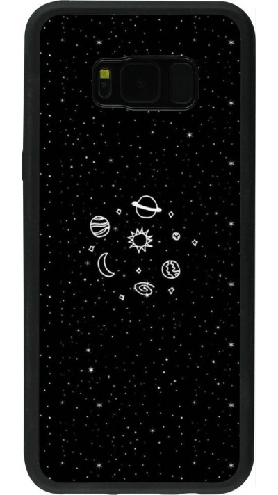 Coque Samsung Galaxy S8+ - Silicone rigide noir Space Doodle