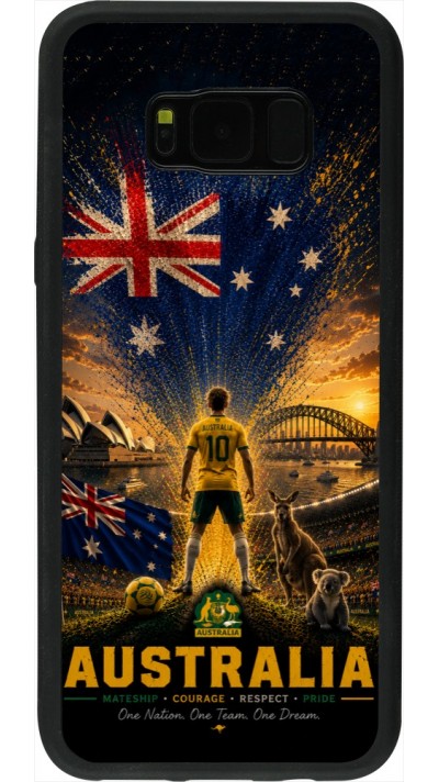 Samsung Galaxy S8+ Case Hülle - Silikon schwarz Fussball Australien splash 2026