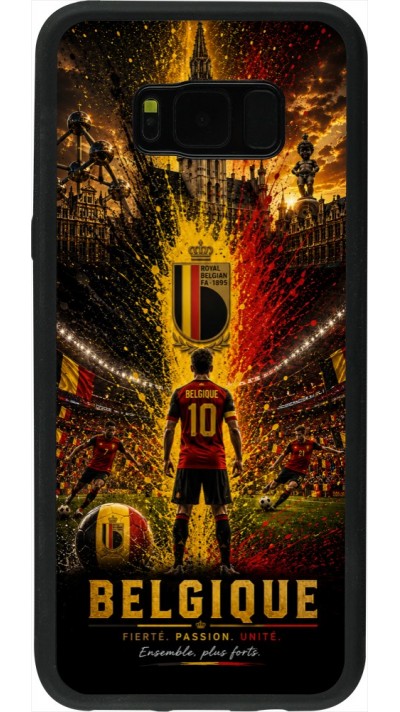 Samsung Galaxy S8+ Case Hülle - Silikon schwarz Fussball Belgien splash 2026