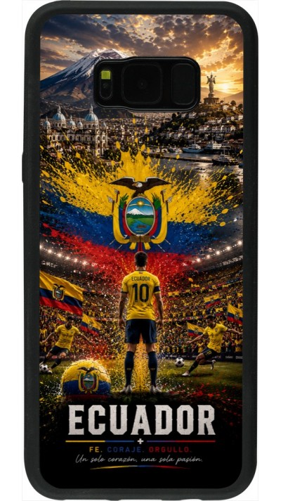 Samsung Galaxy S8+ Case Hülle - Silikon schwarz Fussball Ecuador splash 2026