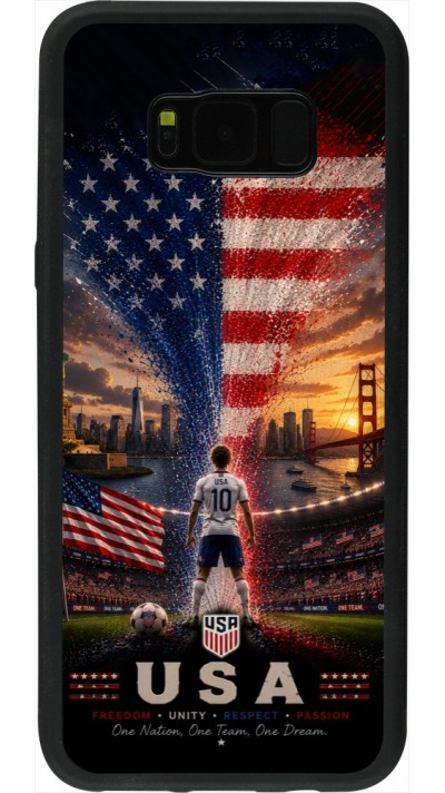 Samsung Galaxy S8+ Case Hülle - Silikon schwarz Fussball Vereinigten Staaten splash 2026