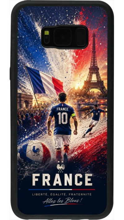 Samsung Galaxy S8+ Case Hülle - Silikon schwarz Fussball Frankreich splash 2026