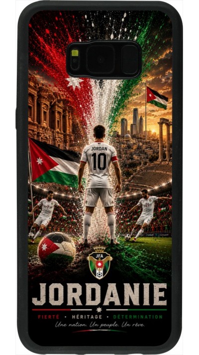Samsung Galaxy S8+ Case Hülle - Silikon schwarz Fussball Jordanien splash 2026