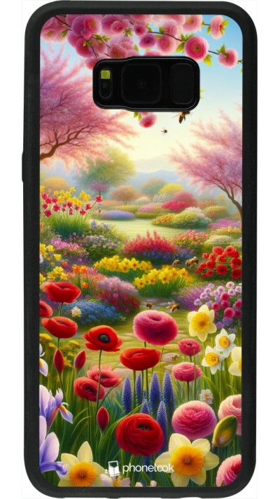 Coque Samsung Galaxy S8+ - Silicone rigide noir Spring 25 Bouquet printemps