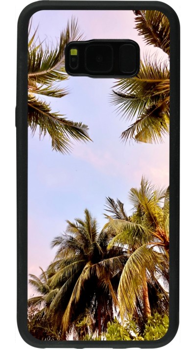 Coque Samsung Galaxy S8+ - Silicone rigide noir Summer 2023 palm tree vibe