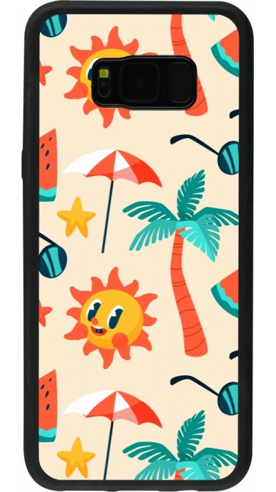 Coque Samsung Galaxy S8+ - Silicone rigide noir Summer 2025 Pattern soleil