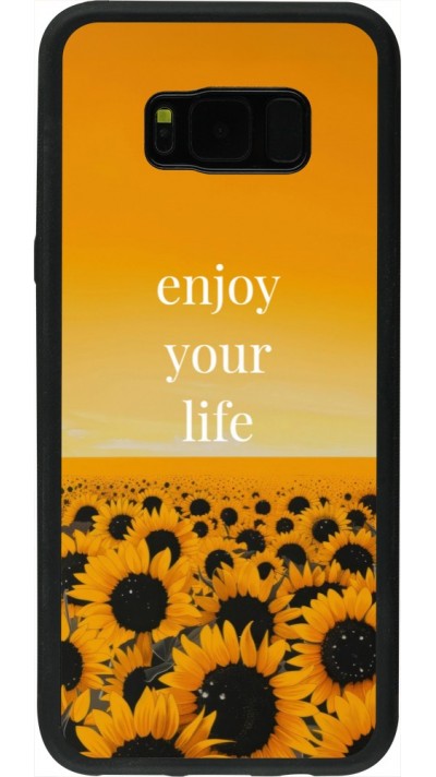 Samsung Galaxy S8+ Case Hülle - Silikon schwarz Summer 2026 Enjoy your life