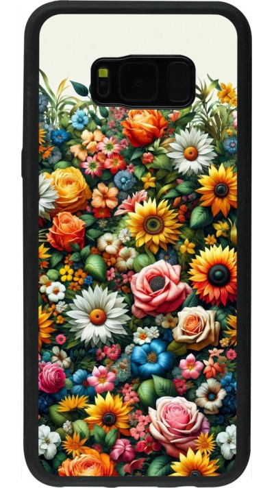 Coque Samsung Galaxy S8+ - Silicone rigide noir Summer Floral Pattern