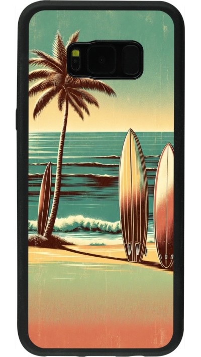 Coque Samsung Galaxy S8+ - Silicone rigide noir Surf Paradise