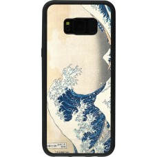 Coque Samsung Galaxy S8+ - Silicone rigide noir Tableau art - La Grande Vague de Kanagawa - Hokusai