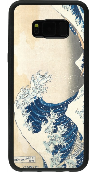 Coque Samsung Galaxy S8+ - Silicone rigide noir Tableau art - La Grande Vague de Kanagawa - Hokusai