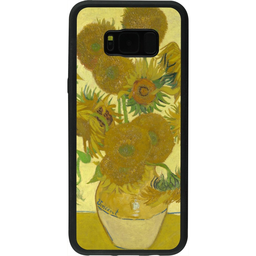 Coque Samsung Galaxy S8+ - Silicone rigide noir Tableau art - Les Tournesols - Van Gogh