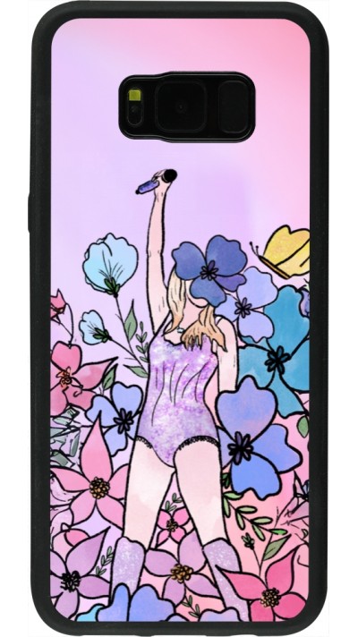 Samsung Galaxy S8+ Case Hülle - Silikon schwarz Taylor Swift Sketch - Pink