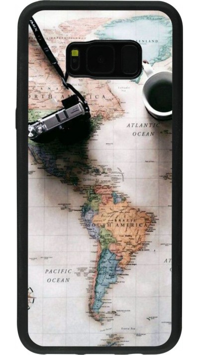 Coque Samsung Galaxy S8+ - Silicone rigide noir Travel 01
