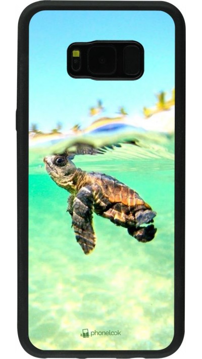 Coque Samsung Galaxy S8+ - Silicone rigide noir Turtle Underwater