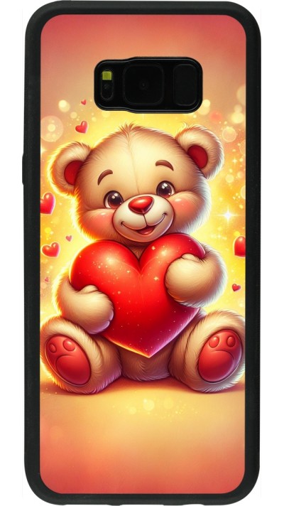 Samsung Galaxy S8+ Case Hülle - Silikon schwarz Valentin 2024 Teddy Liebe