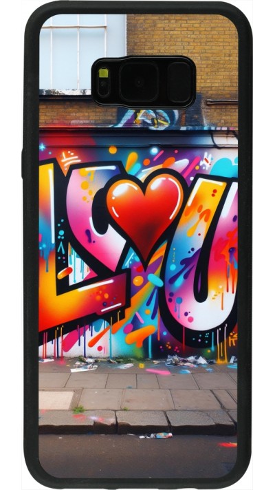 Samsung Galaxy S8+ Case Hülle - Silikon schwarz Valentin 2025 Liebe U Tag