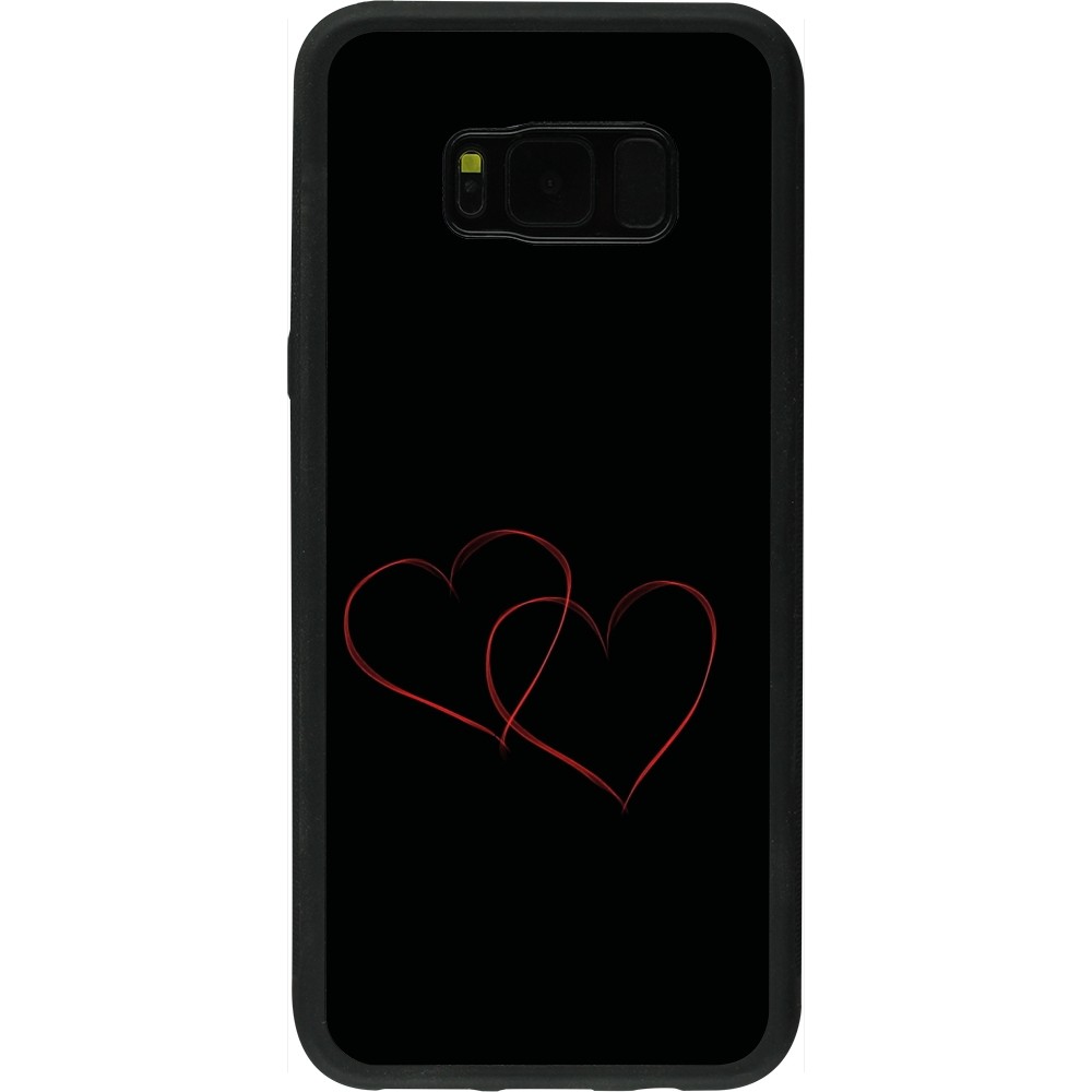 Samsung Galaxy S8+ Case Hülle - Silikon schwarz Valentine 2023 attached heart
