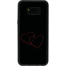Samsung Galaxy S8+ Case Hülle - Silikon schwarz Valentine 2023 attached heart