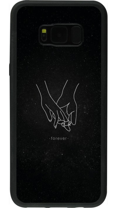 Samsung Galaxy S8+ Case Hülle - Silikon schwarz Valentine 2023 hands forever