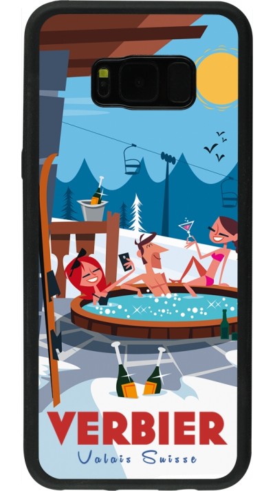 Samsung Galaxy S8+ Case Hülle - Silikon schwarz Verbier Mountain Jacuzzi