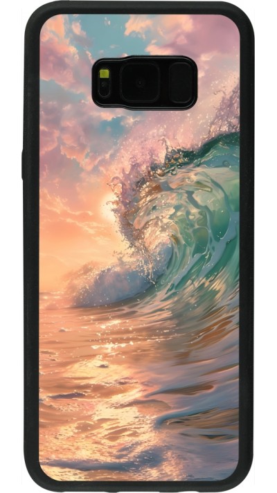 Coque Samsung Galaxy S8+ - Silicone rigide noir Wave Sunset