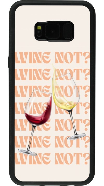 Coque Samsung Galaxy S8+ - Silicone rigide noir Wine not