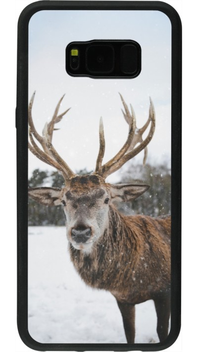 Samsung Galaxy S8+ Case Hülle - Silikon schwarz Winter 25 Winter reindeer