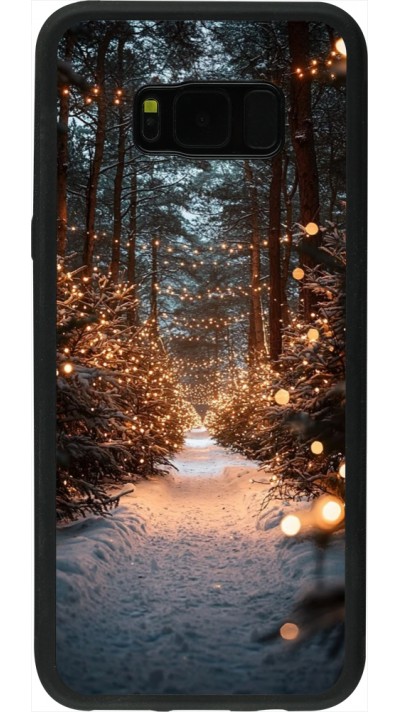 Samsung Galaxy S8+ Case Hülle - Silikon schwarz Winter 25 Winter snowy road