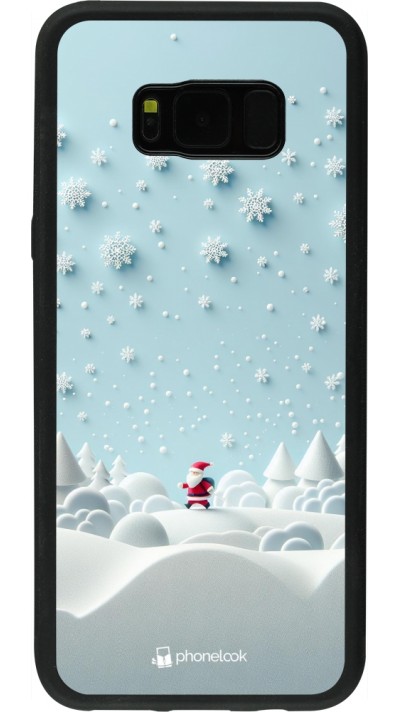 Samsung Galaxy S8+ Case Hülle - Silikon schwarz Weihnachten 2023 Kleiner Vater Schneeflocke