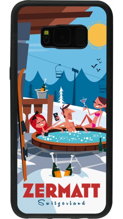 Coque Samsung Galaxy S8+ - Silicone rigide noir Zermatt Mountain Jacuzzi