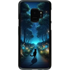 Coque Samsung Galaxy S9 - Chat noir promenade
