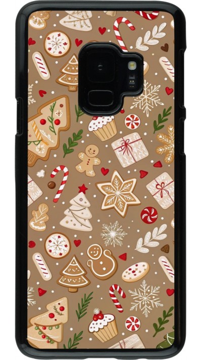 Coque Samsung Galaxy S9 - Christmas 25 Pattern Ginger Cookie