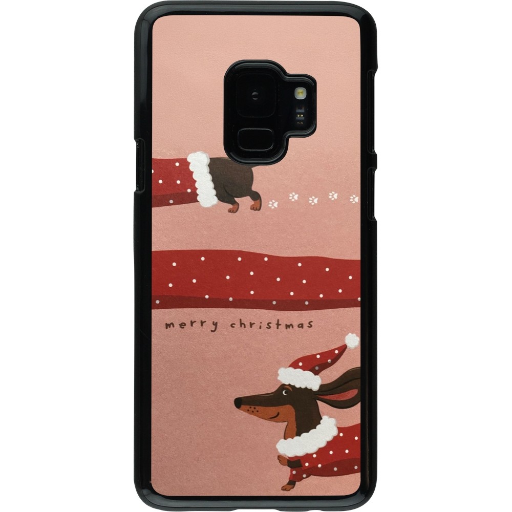 Coque Samsung Galaxy S9 - Christmas 25 Teckel Merry Xmas