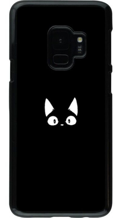 Coque Samsung Galaxy S9 - Funny cat on black