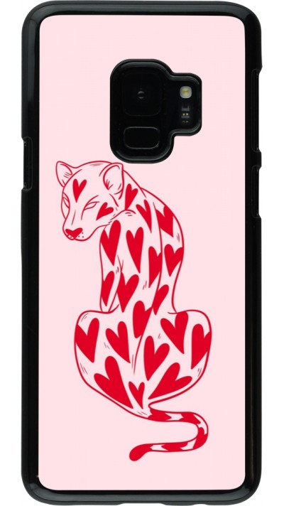 Coque Samsung Galaxy S9 - Leopard with hearts 2026