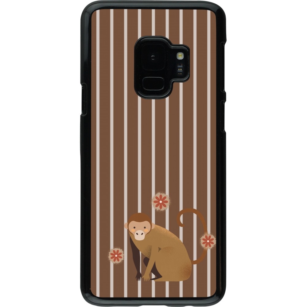 Samsung Galaxy S9 Case Hülle - Monkey with stripes