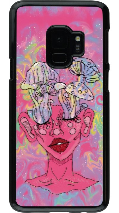 Samsung Galaxy S9 Case Hülle - Psychedelic pink mushroom