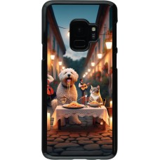 Samsung Galaxy S9 Case Hülle - Valentin 2024 Hund & Katze Kerzenlicht