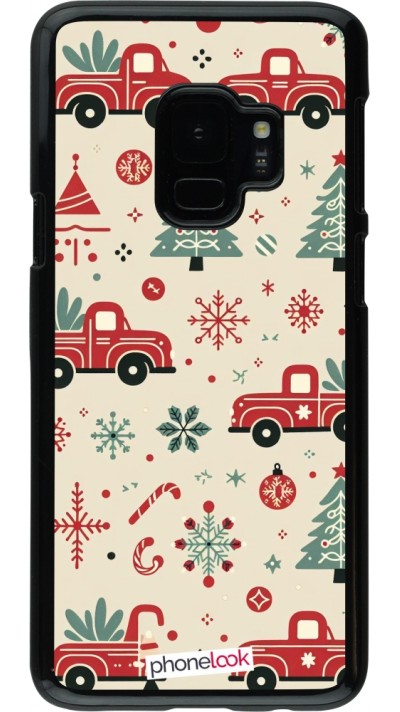 Samsung Galaxy S9 Case Hülle - Weihnachten 2024 Lkw Tanne