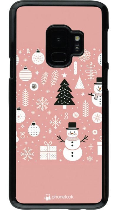 Samsung Galaxy S9 Case Hülle - Weihnachten 2024 Rose Schneemann Weihnachten