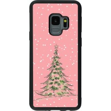 Samsung Galaxy S9 Case Hülle - Silikon schwarz Christmas 25 Pink Tree