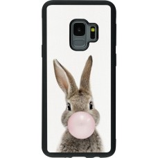 Coque Samsung Galaxy S9 - Silicone rigide noir Easter 2023 bubble gum bunny